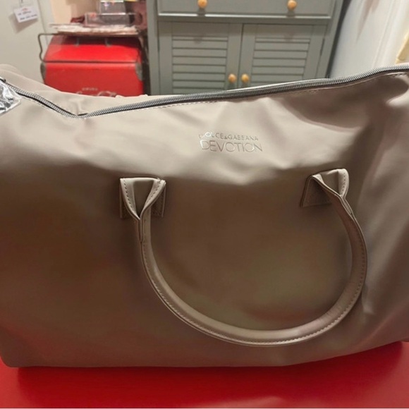 Dolce & Gabbana Devotion Weekender Duffle Travel Bag Taupe GWP - Picture 4 of 7